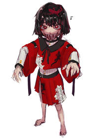 Coloured full body sketch - OC art